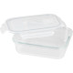 MagicHome jar, glass, rectangular, 1000 ml, with lid, with venting valve