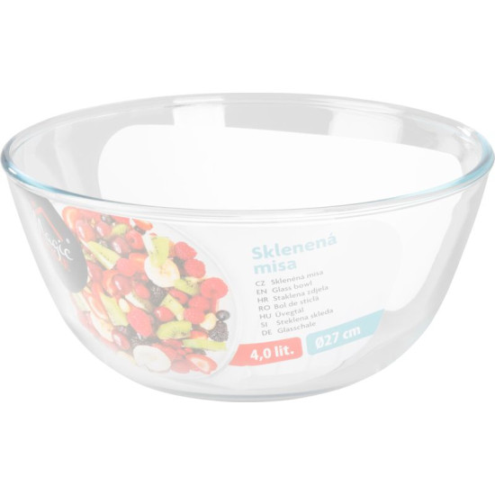 Bowl MagicHome, glass, round, salad, 4 l, 27 cm