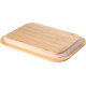 Jar MagicHome, glass, rectangular, 650 ml, with bamboo lid