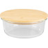 Jar MagicHome, glass, round, 950 ml, with bamboo lid