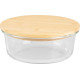 Jar MagicHome, glass, round, 950 ml, with bamboo lid