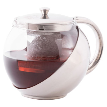 Teapot MagicHome TP108, 1.1 lit, glass/stainless steel