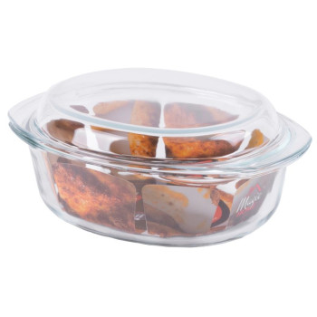 Baking dish MagicHome ODO350c, 3.5 lit, borosilicate glass, oval