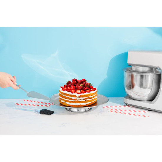 Stand MagicHome, for cake, 32 cm with feeder, 26.5 cm, stainless steel