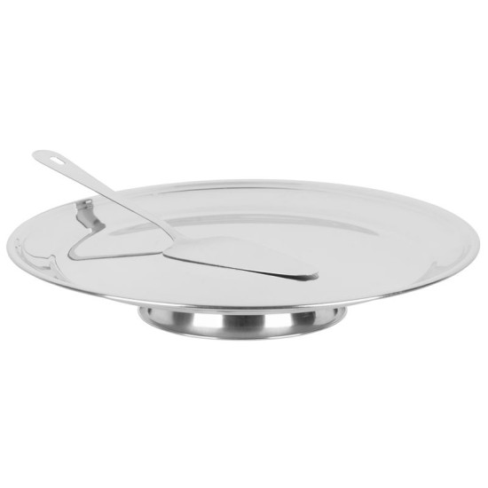 Stand MagicHome, for cake, 32 cm with feeder, 26.5 cm, stainless steel