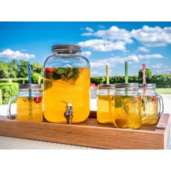 Pitcher MagicHome, for water, jug, with tap, glass, 5l