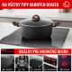 Pott MagicHome Black Marble Line, 24 cm, 4,0 l, kaanega Pott MagicHome Black Marble Line, 24 cm, 4,0 l, kaanega