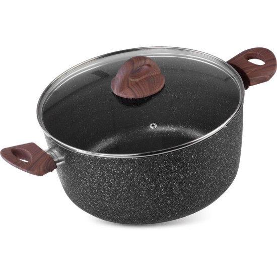 Pott MagicHome Black Marble Line, 24 cm, 4,0 l, kaanega Pott MagicHome Black Marble Line, 24 cm, 4,0 l, kaanega