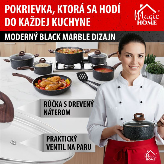 Kaas MagicHome Black Marble Line, 24 cm