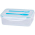 MagicHome lunch box, square, with fork and spoon, 1.5 lit., 22x15.2x7.6 cm