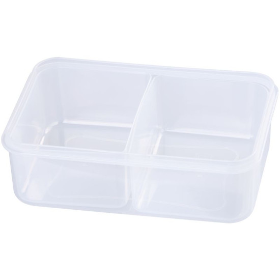 MagicHome lunch box, square, with fork and spoon, 2 compartments, 1.5 lit., 22x15.2x7.6 cm