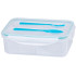 MagicHome lunch box, square, with fork and spoon, 2 compartments, 1.5 lit., 22x15.2x7.6 cm
