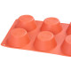 MagicHome mold, for baking, for 6 muffins, silicone, red, 23.7x16x3 cm MagicHome mold, for baking, for 6 muffins, silicone, red, 23.7x16x3 cm