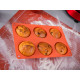MagicHome mold, for baking, for 6 muffins, silicone, red, 23.7x16x3 cm MagicHome mold, for baking, for 6 muffins, silicone, red, 23.7x16x3 cm