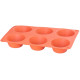 MagicHome mold, for baking, for 6 muffins, silicone, red, 23.7x16x3 cm MagicHome mold, for baking, for 6 muffins, silicone, red, 23.7x16x3 cm