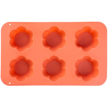Magic Home muffinivorm, 6-kohaline, silikoon, lillemustriga, punane, 28,6x17,2x3,5 cm Magic Home muffinivorm, 6-kohaline, silikoon, lillemustriga, punane, 28,6x17,2x3,5 cm