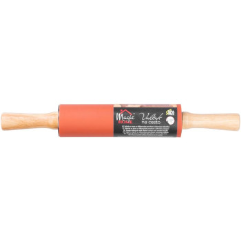 MagicHome rolling pin, for dough, silicone, wood, 37.5 cm
