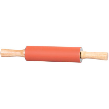MagicHome rolling pin, for dough, silicone, wood, 37.5 cm
