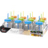 Drinking bottle MagicHome, with straw, with colored lid, glass, 480 ml, sellbox 12 pcs