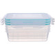 MagicHome Lunchbox, ristkülikukujuline, klamber, komplekt 3, 1350 ml, 15,5x21,5x7,5 cm