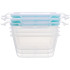 Food container MagicHome, square, Clip, set 3 pcs, 0,6 lit., 13,5x13,5x7,5 cm