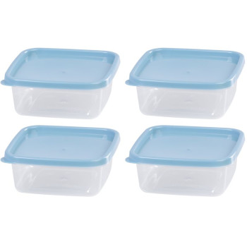 Toidunõu MagicHome, kandiline, Clip, komplekt 4 tk, 0,6 lit., 14,3x14,3x5,8 cm