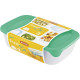 Food container Curver® Set Rectangular, 0,5Lx1Lx2L, mint/grey/peach color mix