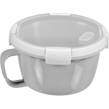 Food container Curver® 0,9L, mix of colors mint/grey/peach 17x10 cm, with handle