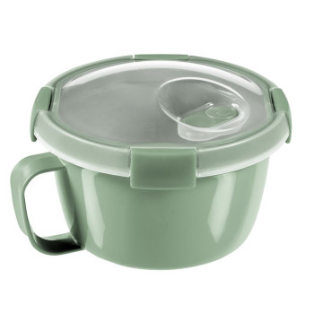 Food container Curver® SMART TO GO ECO, 0,9L, soft green, 9,6x15,7x15,7 cm, with handle