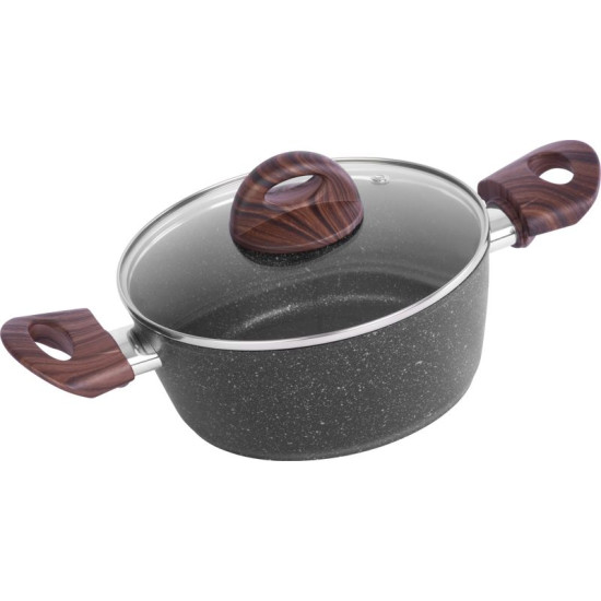 MagicHome Black Marble Line kastrul, 20 cm, 2,2 l. Kaanega