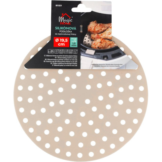 Mat MagicHome, silicone, for air fryer, round, 19.5x5x0.1 cm