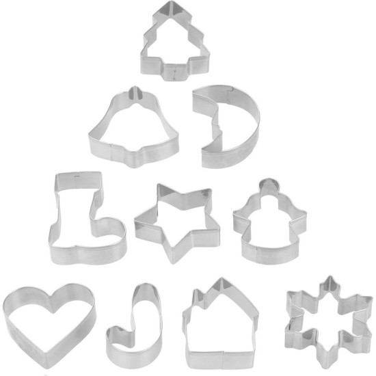 Формы для печенья MagicHome, для выпечки, новогодние, 10 шт. Формы для печенья MagicHome, для выпечки, новогодние, 10 шт.