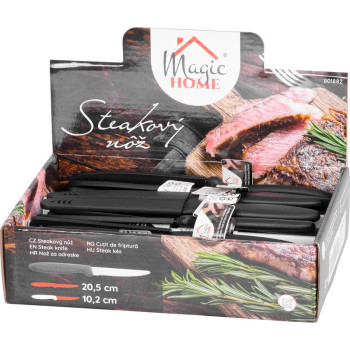 MagicHome kitchen knife, for steak, with cover, serrated, 20.5 cm, Sellbox 30 pcs