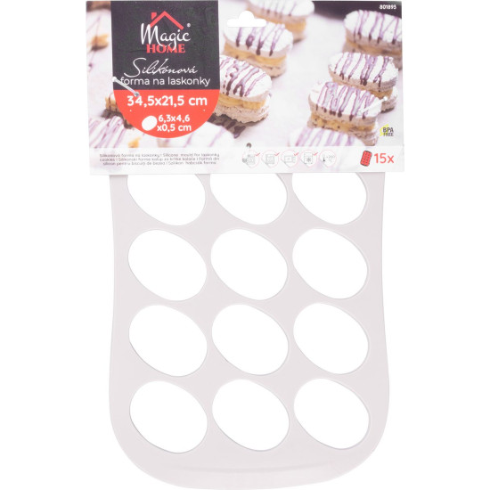 MagicHome mold, for baking, silicone, for 15 x, 34.5x21.5x1 cm MagicHome mold, for baking, silicone, for 15 x, 34.5x21.5x1 cm
