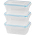 MagicHome Lunchbox set YH416, rectangular, set of 3, 700 ml, 172x115x71 mm