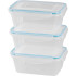 MagicHome Lunchbox set YH376, rectangular, set of 3, 1000 ml, 189x131x77 mm
