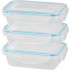 MagicHome Lõunakarbi Purgikomplekt YH375, ristkülikukujuline, 3 tk, 400 ml, 162x111x51 mm