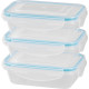 MagicHome Lõunakarbi Purgikomplekt YH375, ristkülikukujuline, 3 tk, 400 ml, 162x111x51 mm