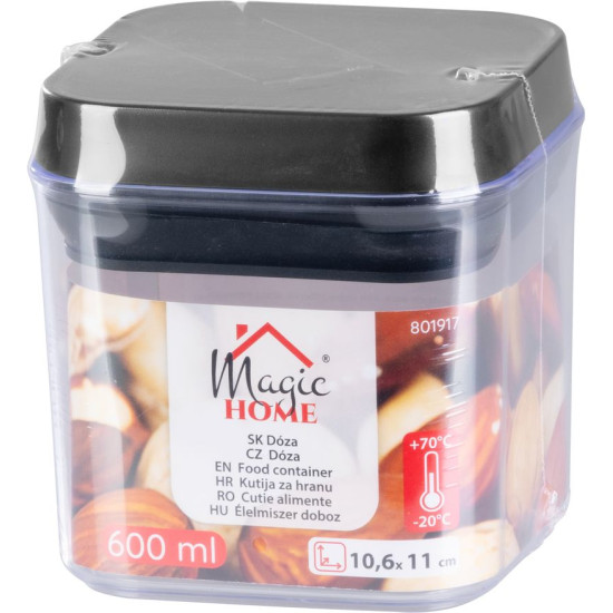 MagicHome purk, silikoontihendiga, 600 ml, 106x106x110 mm, virnastatav