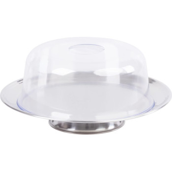 MagicHome подставка для торта, нержавеющая сталь, прозрачная крышка, 31 см