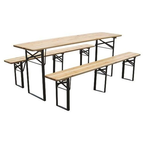 Beer set DORTMUND Medium3, table 200x50x77 cm, 2x lavica 200x25x47 cm, drevo 27 mm Beer set DORTMUND Medium3, table 200x50x77 cm, 2x lavica 200x25x47 cm, drevo 27 mm