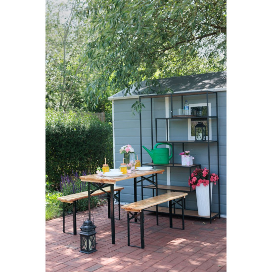 Beer set DORTMUND Mini3, table 117x56x76.5 cm, 2x bench 117x25x46.5 cm, wood 27 mm Beer set DORTMUND Mini3, table 117x56x76.5 cm, 2x bench 117x25x46.5 cm, wood 27 mm