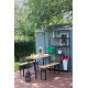Beer set DORTMUND Mini3, table 117x56x76.5 cm, 2x bench 117x25x46.5 cm, wood 27 mm Beer set DORTMUND Mini3, table 117x56x76.5 cm, 2x bench 117x25x46.5 cm, wood 27 mm