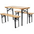 Beer set DORTMUND Mini3, table 117x56x76.5 cm, 2x bench 117x25x46.5 cm, wood 27 mm