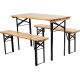 Beer set DORTMUND Mini3, table 117x56x76.5 cm, 2x bench 117x25x46.5 cm, wood 27 mm Beer set DORTMUND Mini3, table 117x56x76.5 cm, 2x bench 117x25x46.5 cm, wood 27 mm