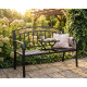 Pegi bench, garden with table, metal 127x53x84 cm Pegi bench, garden with table, metal 127x53x84 cm