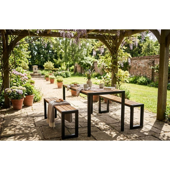 Set garden garden, table 118x58x75,5 cm, 2x bench 108x25x45 cm Set garden garden, table 118x58x75,5 cm, 2x bench 108x25x45 cm