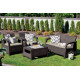 Allibert Corfu terrace set, brown/oat, table, sofa, 2x chair Allibert Corfu terrace set, brown/oat, table, sofa, 2x chair