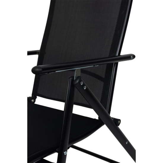 Minini chair, black, garden, adjustable, 56x71x106 cm Minini chair, black, garden, adjustable, 56x71x106 cm