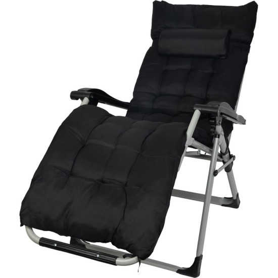 Lamamistool POHO, must, reguleeritav, 65x160x110 cm Lamamistool POHO, must, reguleeritav, 65x160x110 cm